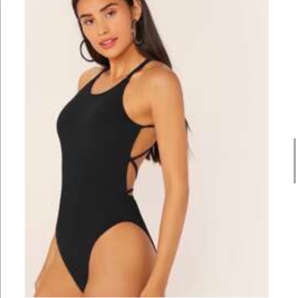 Shein cross cross back body suit never worn